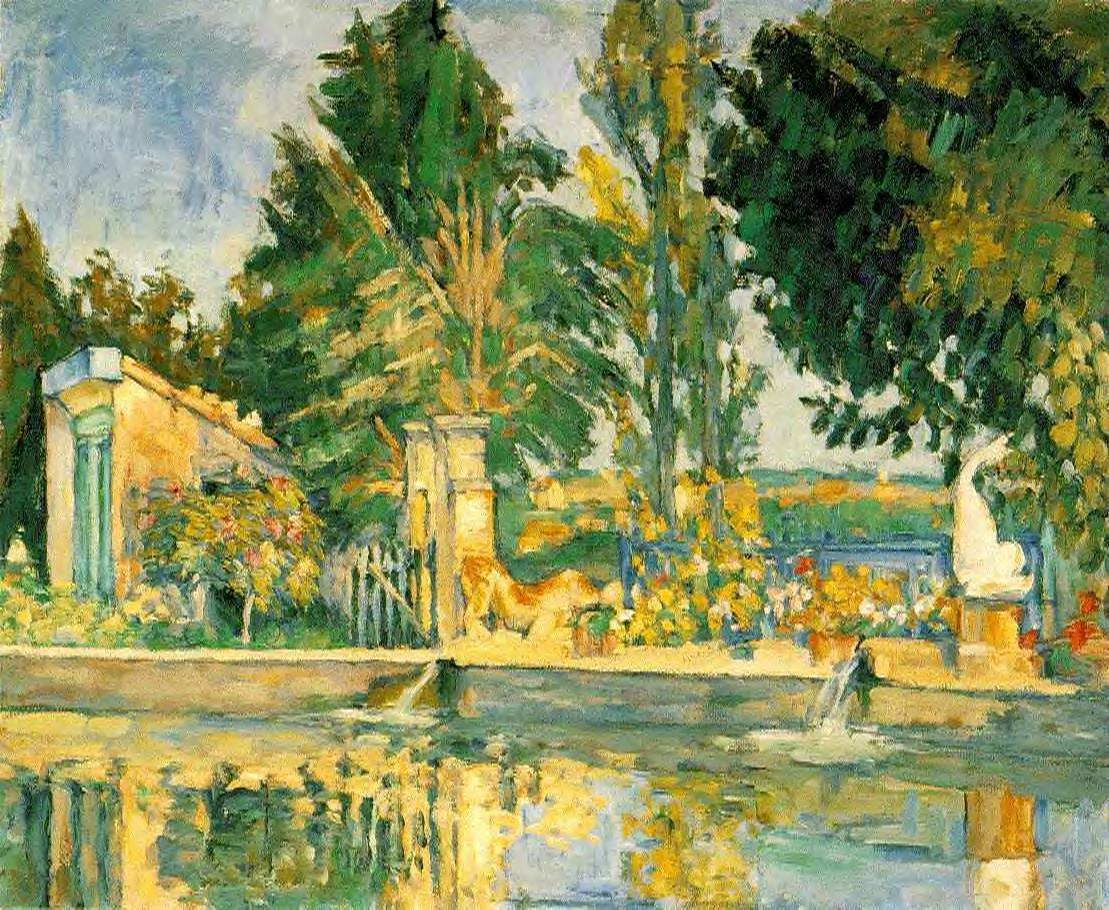 Jas de Bouffan, the Pool - Paul Cezanne Painting